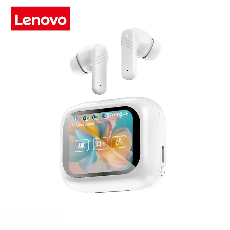 Lenovo New Full Touch Screen Headphones ANC Bluetooth 5.4 Noise Cancelling Earphones HiFi Stereo Wireless In-Ear ENC Earbuds