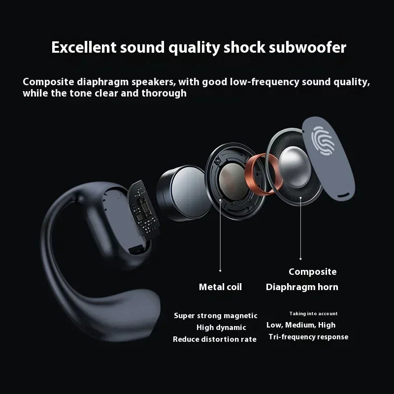 Lenovo Bone Conduction Wireless Earphones Sports Earbuds Hi-Fi 9D Stereo Waterproof Touch Control Noise Cancellation