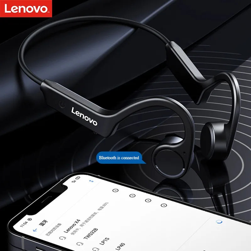 Lenovo X4 Bone Conduction Earphones Bluetooth 5.3 Wireless Headphones Ear Hook Sport Waterproof Hifi Stereo Headset With Mic