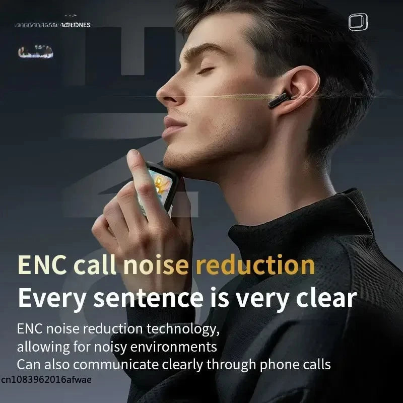 Lenovo New Full Touch Screen Headphones ANC Bluetooth 5.4 Noise Cancelling Earphones HiFi Stereo Wireless In-Ear ENC Earbuds