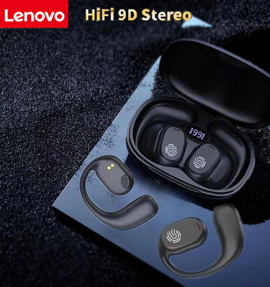 Lenovo Bone Conduction Wireless Earphones Sports Earbuds Hi-Fi 9D Stereo Waterproof Touch Control Noise Cancellation