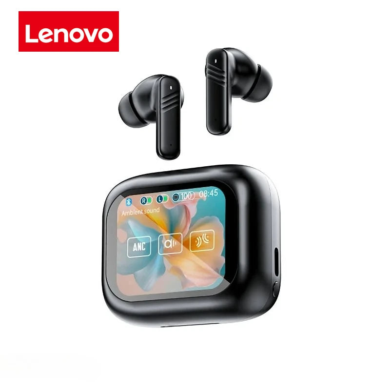 Lenovo New Full Touch Screen Headphones ANC Bluetooth 5.4 Noise Cancelling Earphones HiFi Stereo Wireless In-Ear ENC Earbuds