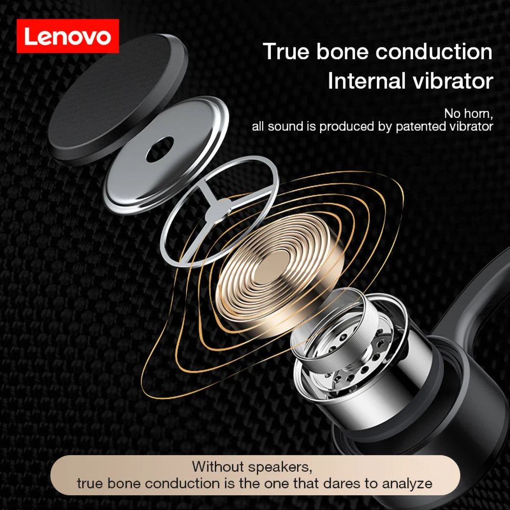 Lenovo X4 Bone Conduction Earphones Bluetooth 5.3 Wireless Headphones Ear Hook Sport Waterproof Hifi Stereo Headset With Mic